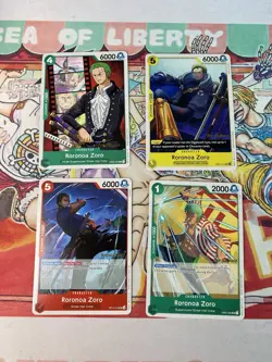 One Piece Stamped Roronoa Zoro OP02-043 OP07-113 OP07-034 PRE-RELEASE Event - Image 1