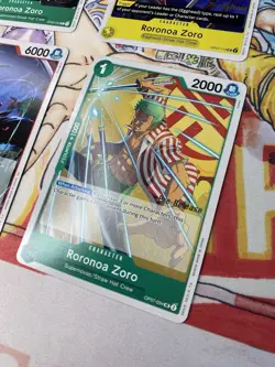 One Piece Stamped Roronoa Zoro OP02-043 OP07-113 OP07-034 PRE-RELEASE Event - Image 4