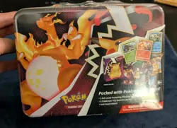Pokemon TCG: Fall 2020 Charizard Collectors Treasure Chest Lunch Box Tin Sealed - Image 1
