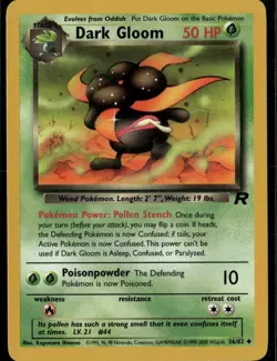 Dark Gloom Uncommon Team Rocket 36/82 Grass Unlimited Pokemon Card - Image 1