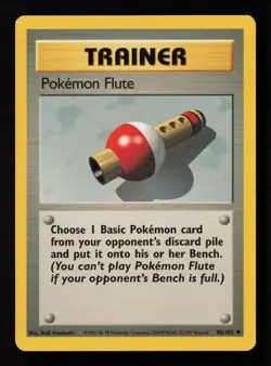 Pokemon Flute 086/102 Base Set Pokemon Card -A4 - Image 1