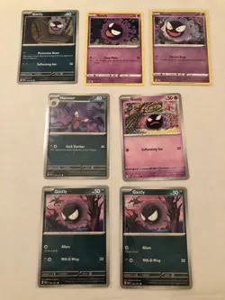 Lot Of 7 Gastly Haunter Pokemon Cards - Image 1