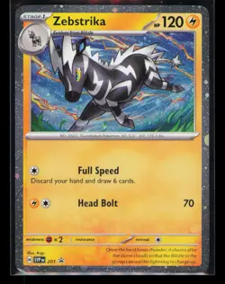 Zebstrika - (Cosmos Holo) Holo Holo Rare SV: Scarlet & Violet Promo Cards 201 NM - Image 1