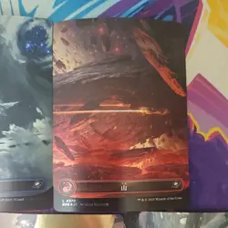 MTG Edge Of Eternities - Complete Set Of Galaxy Foil Full Art Basic Lands - Image 2