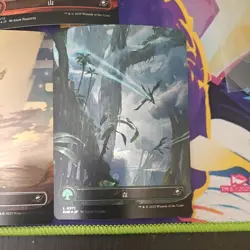 MTG Edge Of Eternities - Complete Set Of Galaxy Foil Full Art Basic Lands - Image 3