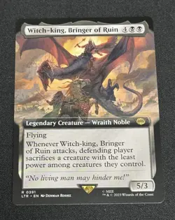 Witch-king, Bringer of Ruin Extended Art MTG The Lord Of The Rings Unplayed NM - Image 1