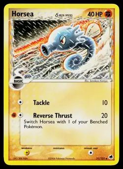 Horsea 31/101 Uncommon Dragon Frontiers Pokemon Lightly Played - Image 1
