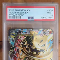 Pokemon M Steelix EX Full Art Ultra Rare Holo 109/114 XY Steam Siege PSA 9 - Image 2