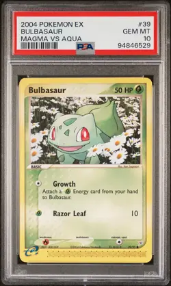 Bulbasaur #39 PSA 10 EX Magma VS Aqua 2004 Pokemon Card Low Pop 48 - Image 1