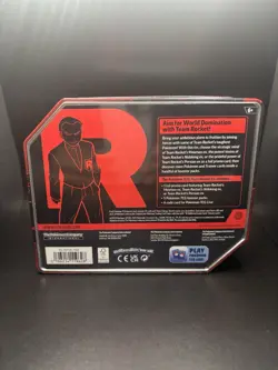 Pokemon TCG Team Rocket Tin with 5 Booster Packs & 2 Sealed Checklane Blisters - Image 4