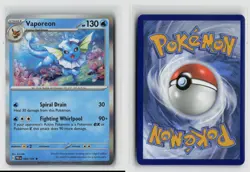 Vaporeon #022/131 Sv Prismatic Evolutions Holo Rare Pokemon TCG NM - Image 3