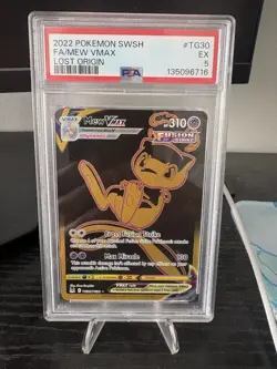 Pokemon TCG Mew VMAX TG30/TG30 Lost Origin Trainer PSA 5 - Image 1