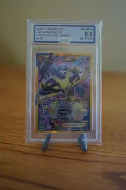 2016 Pokemon XY Fates Collide Secret Alakazam EX 125/124 AGS 8.5 Near Mint - Image 1