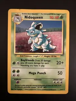 Pokemon Nidoqueen Base Set 2 Holo Rare 7/64 Wizards of the Coast HP/DMG - Image 1