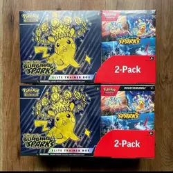 Pokemon S&V Surging Sparks ETB + Booster Bundle Costco 2-pack - Original CASE! - Image 1