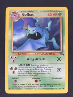 Golbat 34/62 Uncommon Fossil Pokemon LP - Image 1