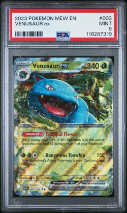 2023 POKEMON MEW EN-151 #003 VENUSAUR EX PSA 9 - Image 1