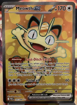 Meowth ex Full ART 107/088 Pokemon Perfect Order NM/Mint ! READY TO SHIP ! - Image 1