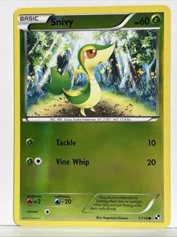 Pokemon Black & White - Snivy - Reverse Holo - Common - 1/114 - Image 1