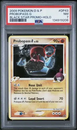 Diamond & Pearl Promos Probopass G Black Star Promo #DP43 PSA 7 *SWIRL* - Image 1