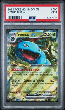 2023 POKEMON MEW EN-151 #003 VENUSAUR EX PSA 9 - Image 1