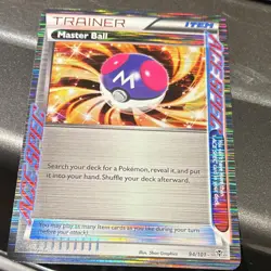 Pokemon TCG – Plasma Blast 94/101 Master Ball Holo Rare – Lightly Played - Image 2