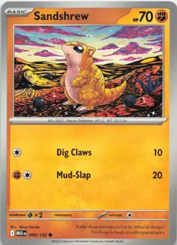 Sandshrew 068/132 Common Mega Evolution Pokemon Near Mint - Image 1