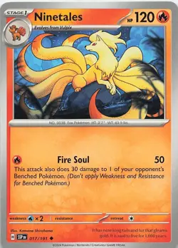 Ninetales 017/191 Uncommon Surging Sparks Pokemon Near Mint - Image 1