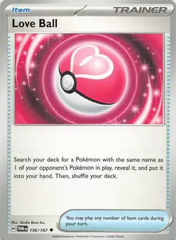 Love Ball 156/167 Uncommon Twilight Masquerade Pokemon Near Mint - Image 1