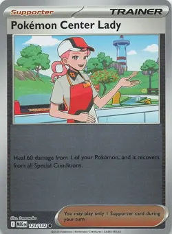 Pokemon Center Lady 123/132 Common Mega Evolution Pokemon Near Mint - Image 1