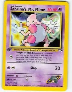 Sabrina's Mr. Mime - 1st Edition - 94/132 Gym Heroes- WOTC - Pokemon TCG - 2000 - Image 1