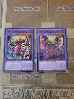 YUGIOH DIVINE SCORPION BEAST OF SERKET + DIVINE SERPENT APOPHIS MZTM SUPER 1ST - Image 1