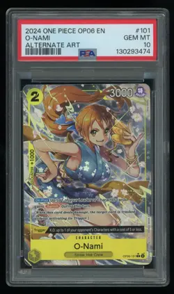 2024 One Piece Wings of the Captain O-Nami 101 Alternate Art PSA 10 Gem Mint - Image 1