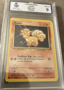 Vulpix 1st Edition 68/102 PSA 9 MINT Shadowless Base Set Pokemon WOTC 1999 - Image 4