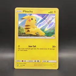Pikachu 23/73 Shining Legends Holo Pokemon Card - Near Mint - Image 1