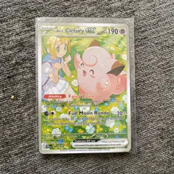 Pokemon TCG Journey Together Lillie's Clefairy EX SIR 184/159 NEAR MINT - Image 1