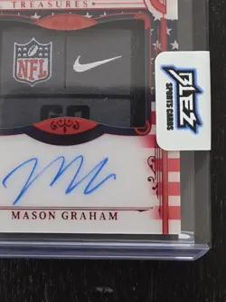 2025 National Treasures Stars And Stripes FOTL RPA Mason Graham 1/1 Laundry Tag - Image 4