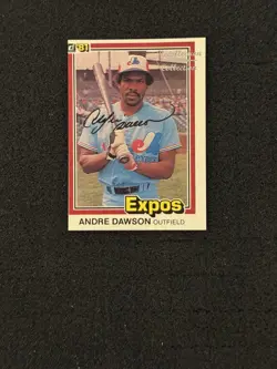 2002 Donruss Recollection Collection Andre Dawson Expos '81 Buyback Auto /50 HOF - Image 1