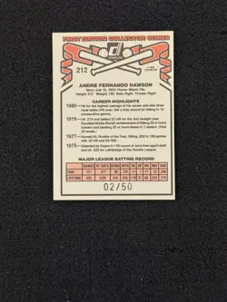2002 Donruss Recollection Collection Andre Dawson Expos '81 Buyback Auto /50 HOF - Image 2