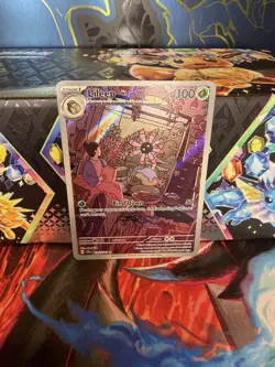 Pokemon TCG Stellar Crown Lileep Full Art Illustration Rare Card 145/142 - Image 1