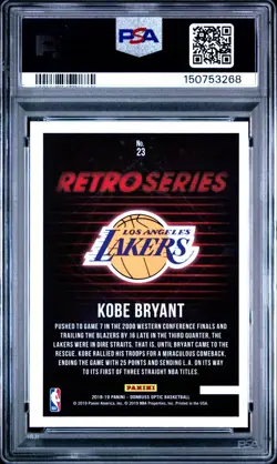 2018 PANINI DONRUSS OPTIC RETRO SERIES 23 KOBE BRYANT PSA 10 3268 - Image 2