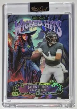 Jalen Hurts 1/1 Wicked Hits 2025 Monster Hunt Wild Card - Image 1