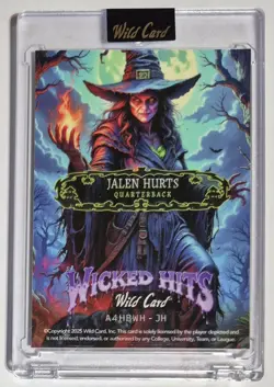 Jalen Hurts 1/1 Wicked Hits 2025 Monster Hunt Wild Card - Image 2