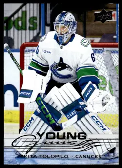 2025-26 Upper Deck Young Guns Series 1 Nikita Tolopilo Rookie Vancouver Canucks - Image 1