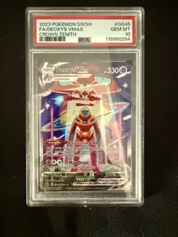 2023 POKEMON CROWN ZENITH #GG45/GG70 DEOXYS VMAX GALARIAN GALLERY PSA 10 - Image 1