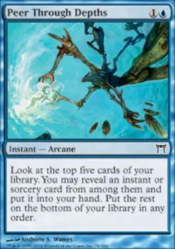 Peer Through Depths PL/MP, English MTG Champions of Kamigawa - Image 1