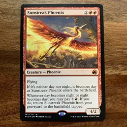 MTG Sunstreak Phoenix Innistrad: Midnight Hunt Mythic NM Magic The Gathering - Image 1