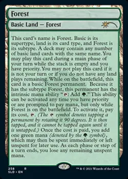 Forest (258) - Full Text Lands NM, English MTG Secret Lair Drop Series - Image 1