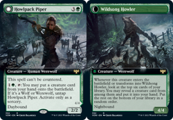 Howlpack Piper // Wildsong Howler - Foil - Extended Art NM, English MTG Innistra - Image 1