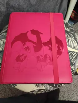 Ultra Pro Pokemon TCG Charizard 9 Pocket Leather Binder Red 360 Card Capacity - Image 1